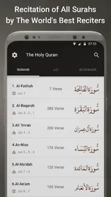 The Holy Quran English Arabic android App screenshot 2