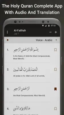 The Holy Quran English Arabic android App screenshot 4